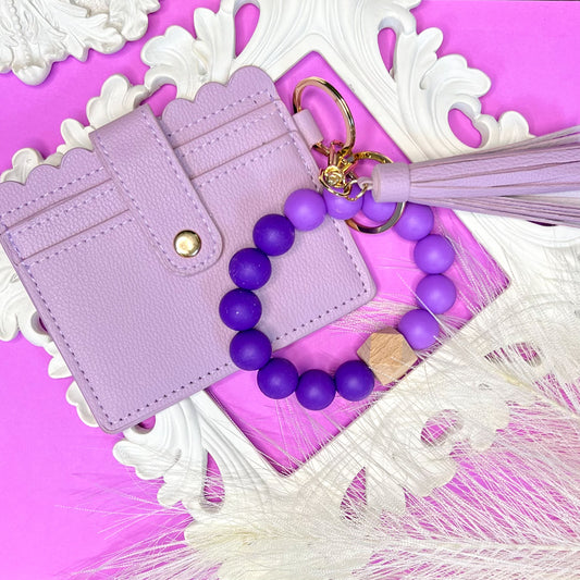 Keychain Bracelet ID Holder (Purple)