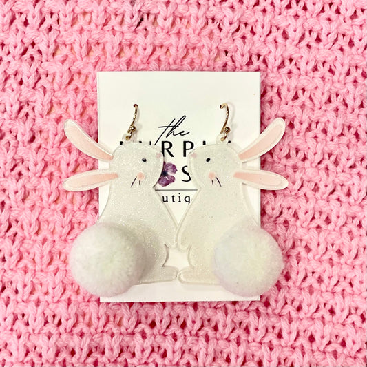 Cottontail Earrings (White)