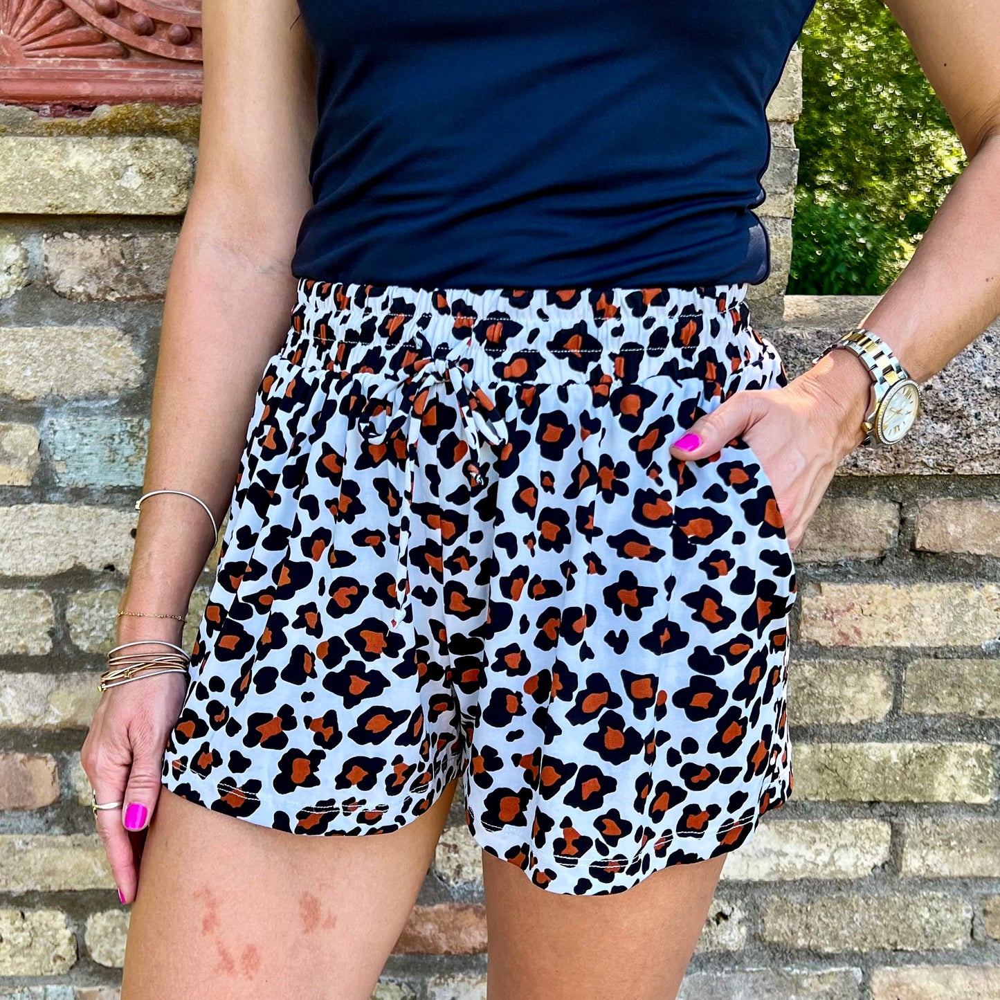 Lena Leopard Shorts