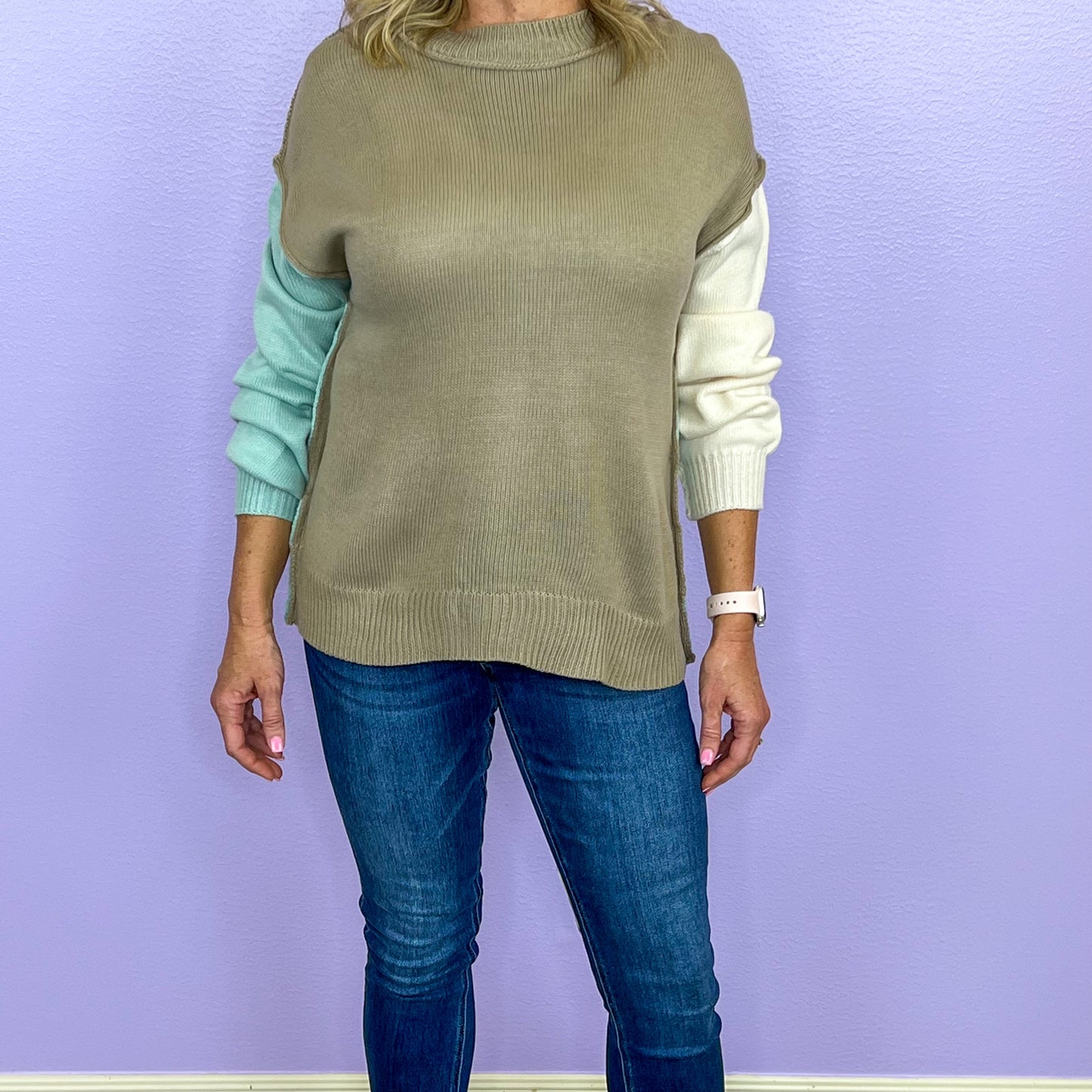 Adelyn Color Block Sweater