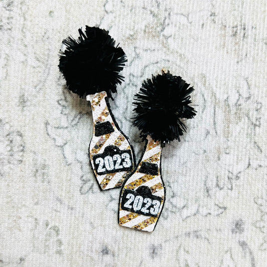 New Year's Eve 2023 Champagne Bottle Earrings